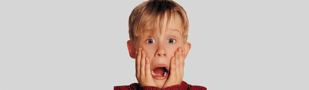 Macaulay Culkin's famous gasp from the movie "Home Alone"