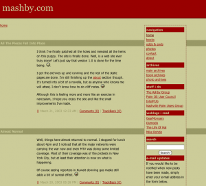 mashby.com Version 1 mashby.com v1