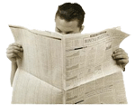 Man Reading A Newspaper